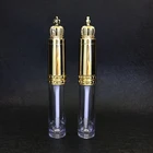 Новинка, косметический блеск для губ Gold Crown, пустой прозрачный блеск для губ для макияжа, блеск для губ, бутылка для кистей, косметический контейнер для ресниц