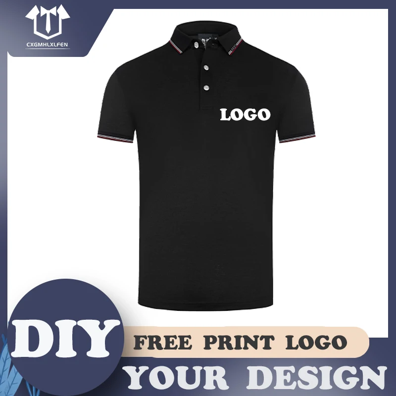 

7-color POLO shirt custom summer leisure sports new casual advertising cultural shirt lapel short sleeve printing DIY brand text