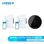 Умный настенный сенсорный выключатель Livolo Zigbee, беспроводное управление через приложение, Google Home Alexa Yandex Device,1 + 2 клавиши, с шлюзом
