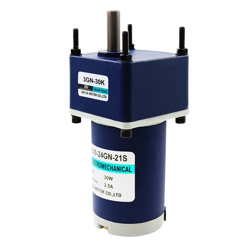 

12V Mada 24V DC Motor 30W Motor Retarding Device Gear Low Speed Forward and Reverse Speed Adjustable Mute Motor Brush IE 2 N.M