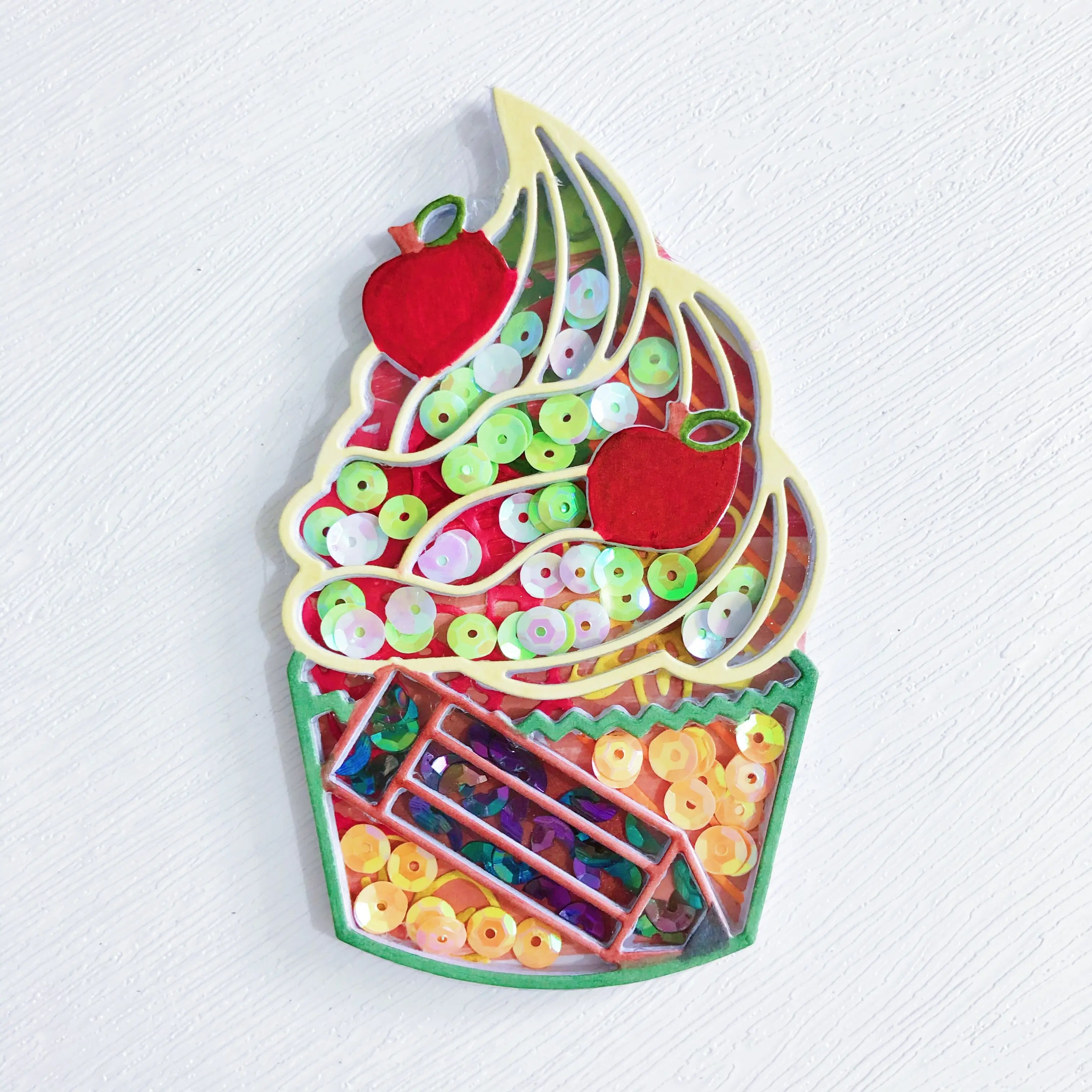 

3D Christmas pencil cake Metal Cutting Dies For Scrapbooking DIY Cards Stencil Paper Craft Handmade Album