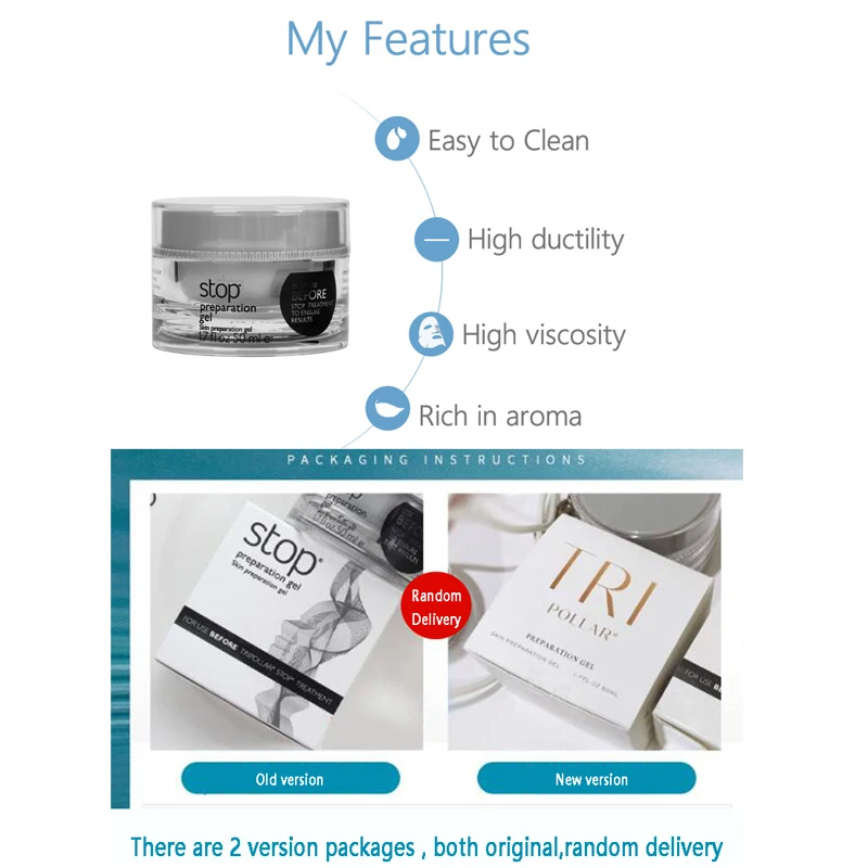 Tripollar Stop RF косметическое устройство гель для подготовки кожи 50 мл/бутылка