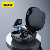 baseus tws bluetooth earphone led display wm01 plus wireless bluetooth 5 0 earphone sport waterproof noise headset touch earbuds