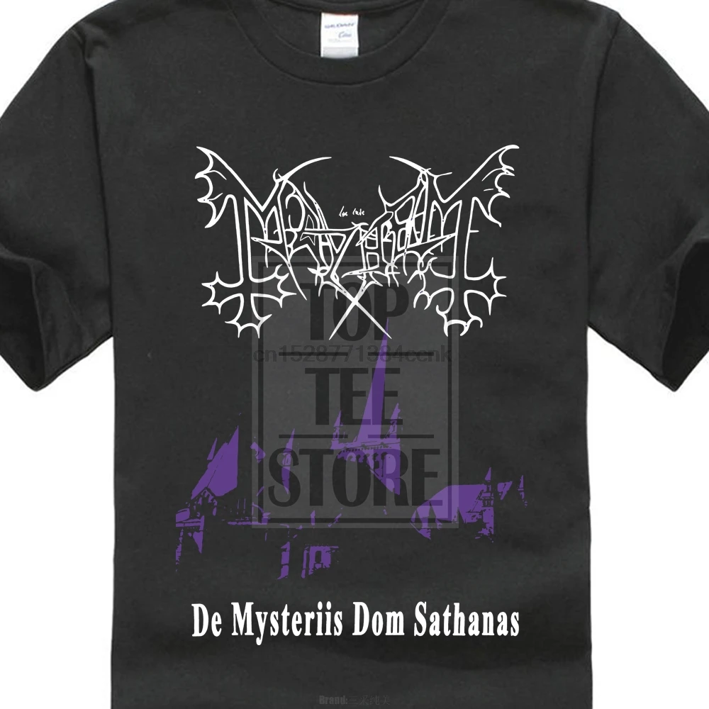 Mayhem Mens T Shirt De Mysterious Dom Sathanas Album Cover Image | Мужская одежда