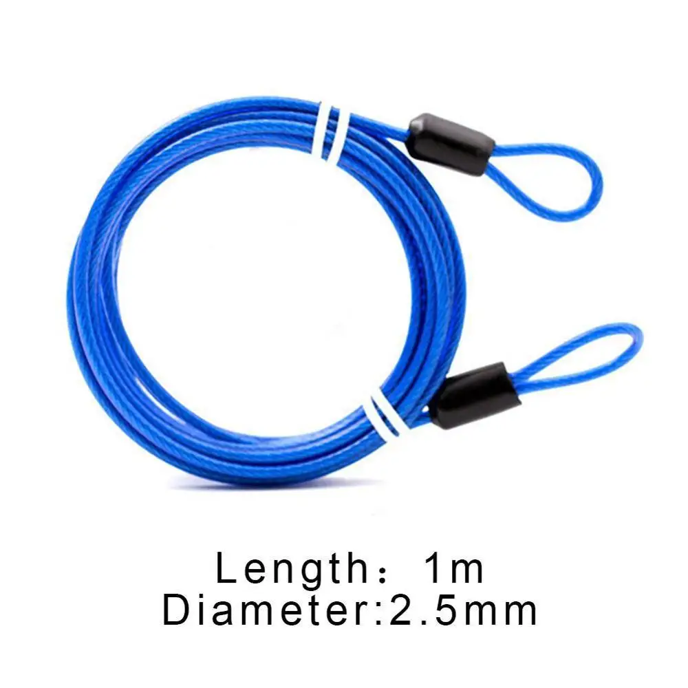 100 см стальной велосипедный замок трос с несколькими высокопрочными и