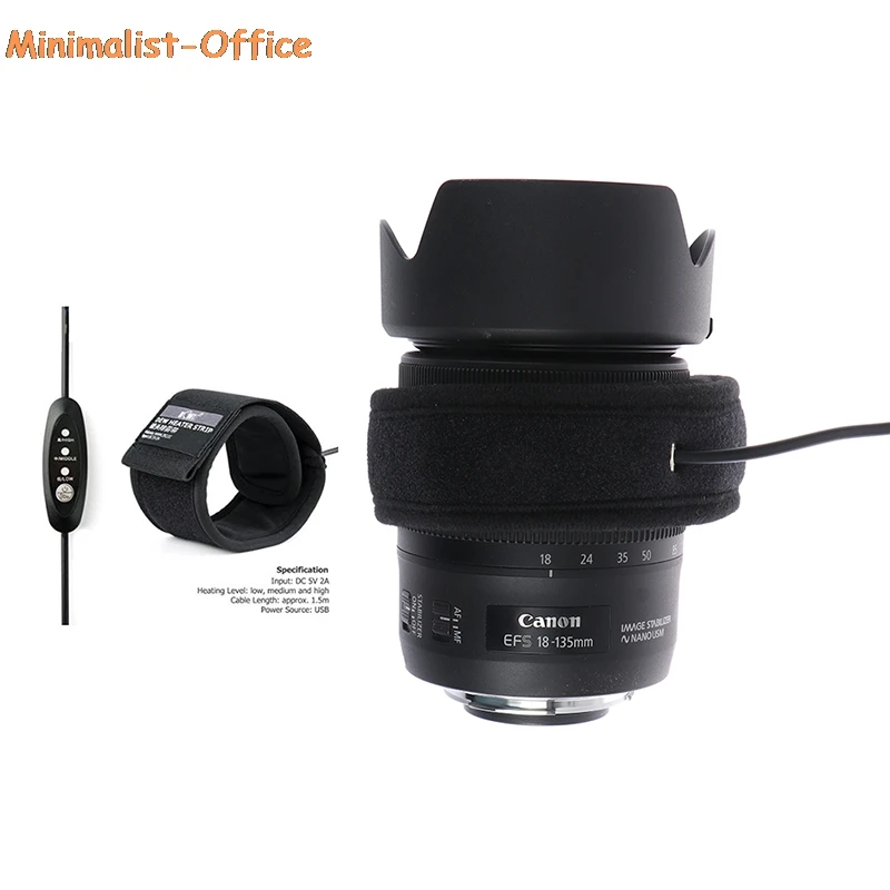 Universal Camera Lens Heater Evening Dew Remover USB Warmer For Nikon Canon