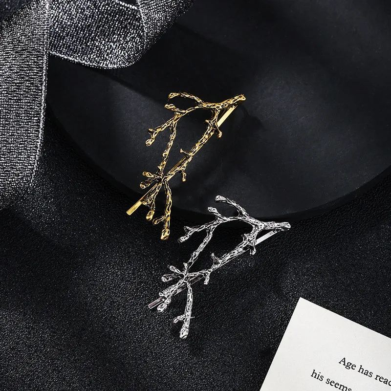 Модная интересная шпилька для волос с оленьими рогами металлический парик