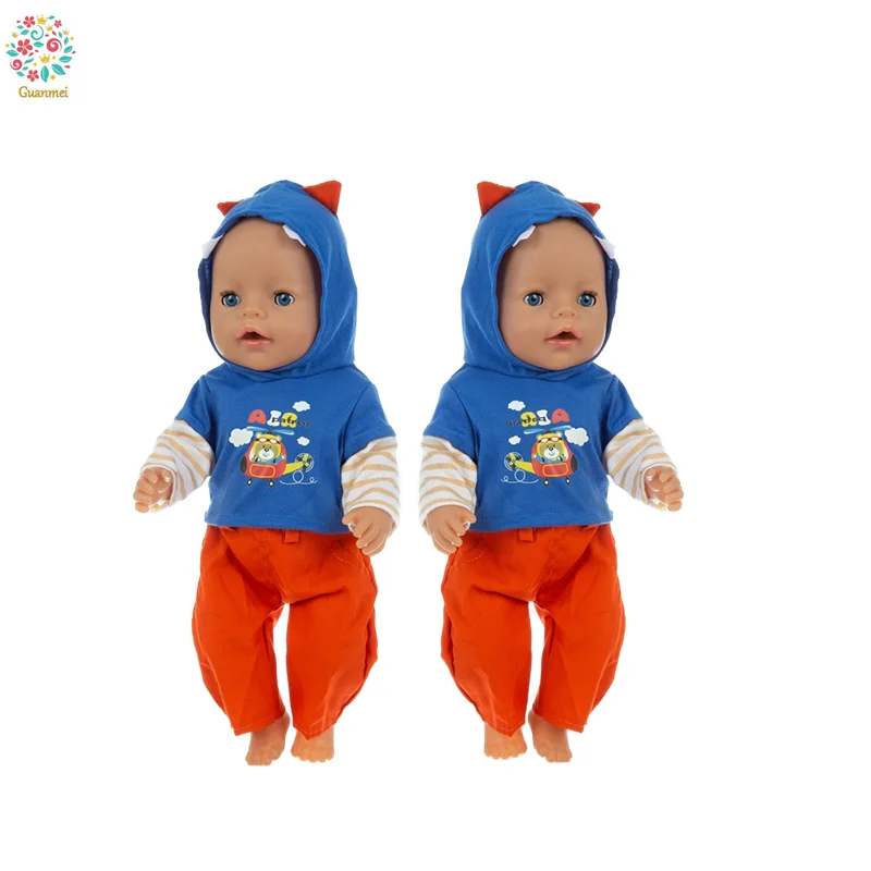 

Doll Clothes Airplane Suit Two Piece Blue Coat Fit 18 Inch 43 Cm Baby Doll Accessories Baby Birthday Gift