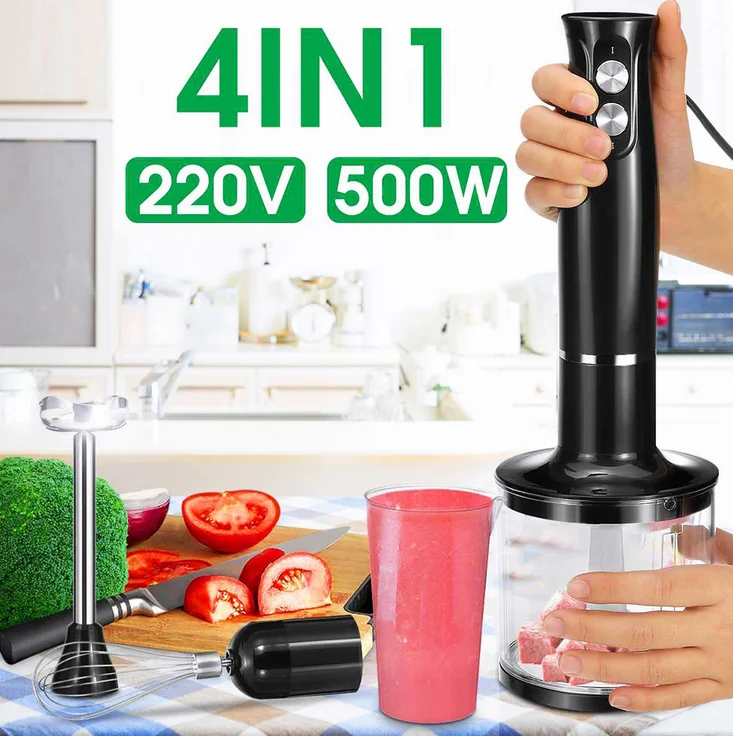 

Electric Hand Mixer Whisk Meat Grinder Egg Smoothie Paste Blender Eggbeater Kitchen Appliance 500W For Smoothies Soups Sauces