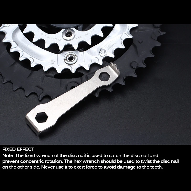 Steel Bike Crankset Bolt Fixed Wrench Bicycle Repair Tool Sprocket Wheel Removal Disassembly Crank Spanner | Спорт и развлечения