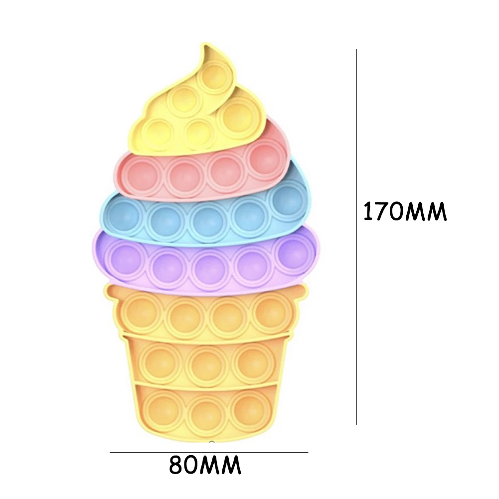 

Desktop Fun Ice Cream Shaped Push Bubble Silicone Toys Children Adult Stress Reliever Fidget Squeeze Board Game Dropshipp New
