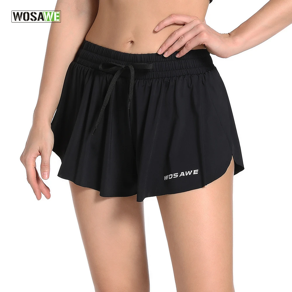 

WOSAWE Women's Cycling Shorts MTB Biker Skirt Road Bike 2 in 1 Shorts Gel Padded Riding Shorts Outdoor Sport Downhill Shorts