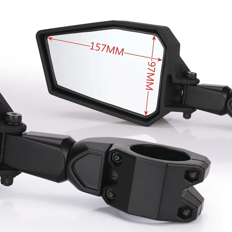 Боковые зеркала заднего вида UTV с черными оранжевыми синими красными вставками