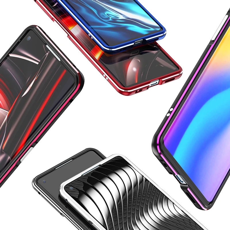 

Case For OPPO Find X2 Neo 6.5" Ultra Thin aluminum Bumper Case For OPPO Find X2 Neo + 2 Film (1 Front +1 Rear)