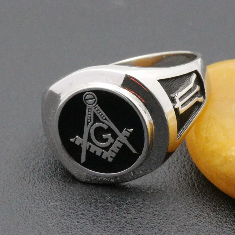 Кольцо из стерлингового серебра Master Mason Symbol G Тамплиер масонство