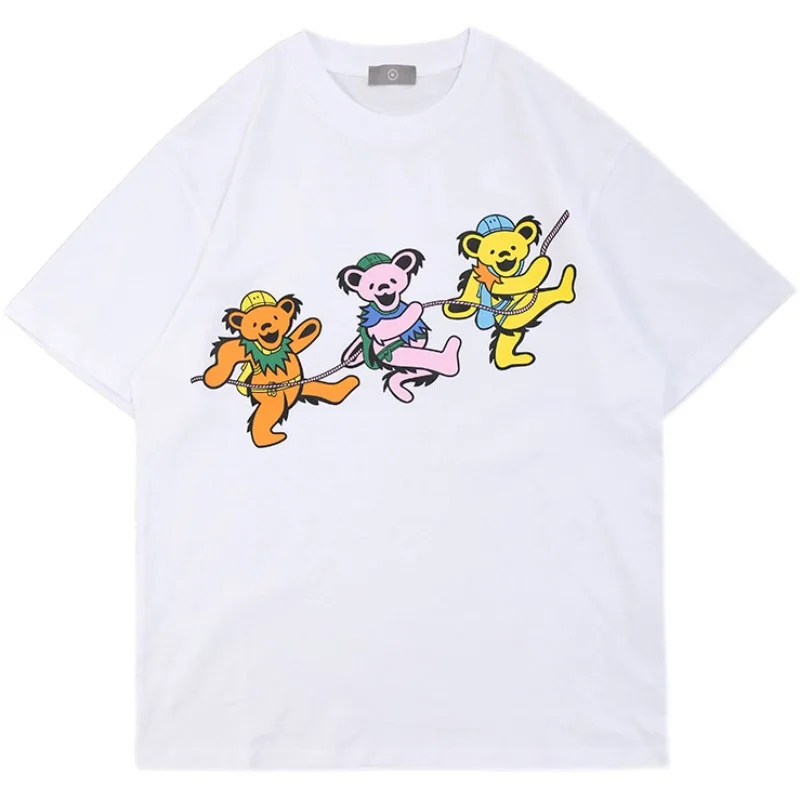 

2021ss Three Little Bears T-shirt Men Women Best Quality Digital Printing Fashion Casual Top Tees T Shirts
