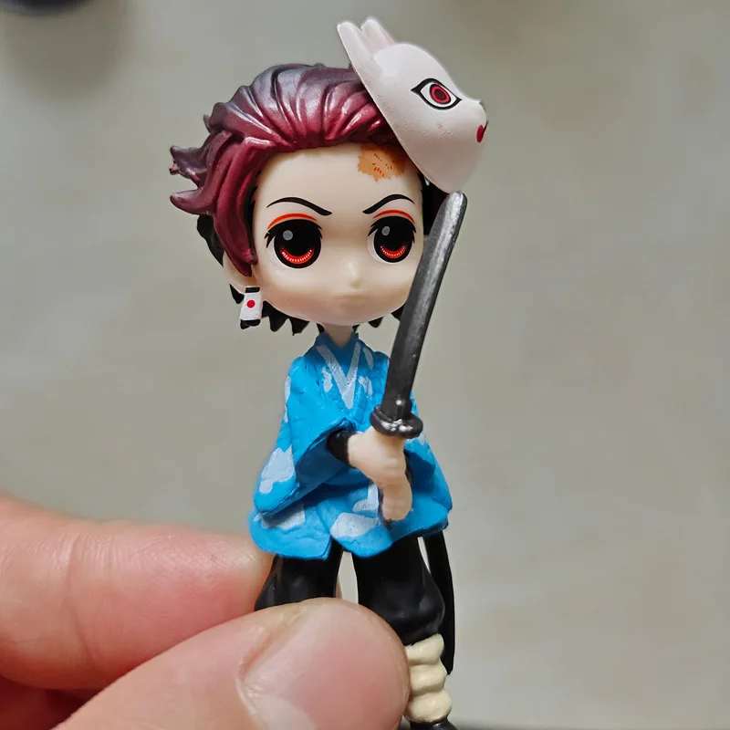 6 шт./партия Demon Slayer фигурка незуко зенитсу танджиро гиюу иносуке кююру Q Ver Kimetsu no