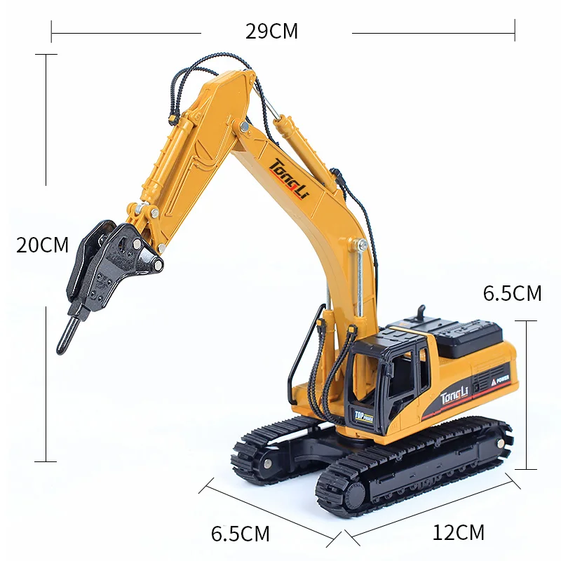Demolition machine TongLi сплав металлов игрушки 1:50 Масштаб раскопки машина колесный погрузчик грузовик инженерный технический автомобиль набор мальчиков Рождественский подарок - Цвет: Demolition machine