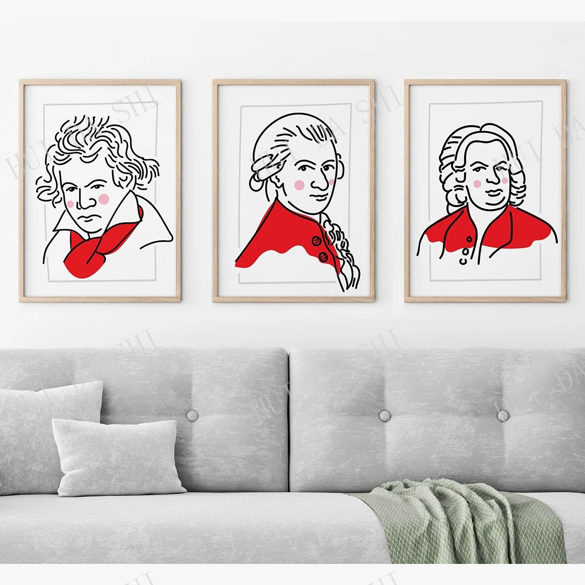 Beethoven Mozart Bach музыкальный композитор классическая музыка линейное искусство