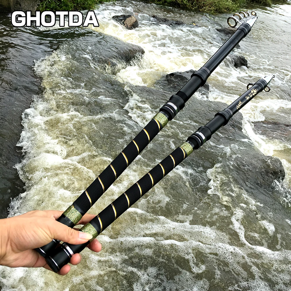 GHOTDA 2 1 м 3 6 фидерная удочка для ловли карпа сверхпрочная телескопическая из