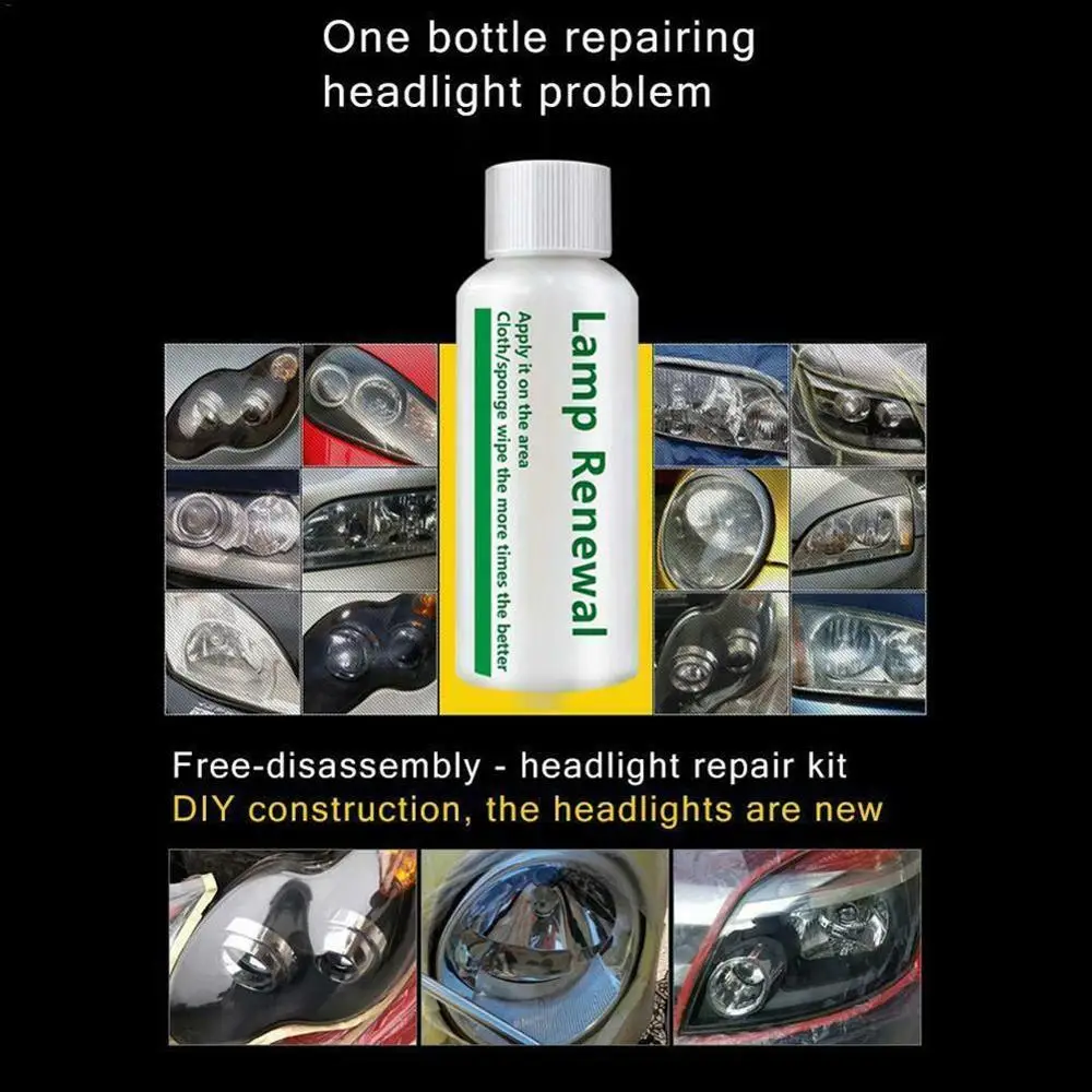 Новый набор для восстановления покрытия автомобильных фар 20 /50 мл жидкость