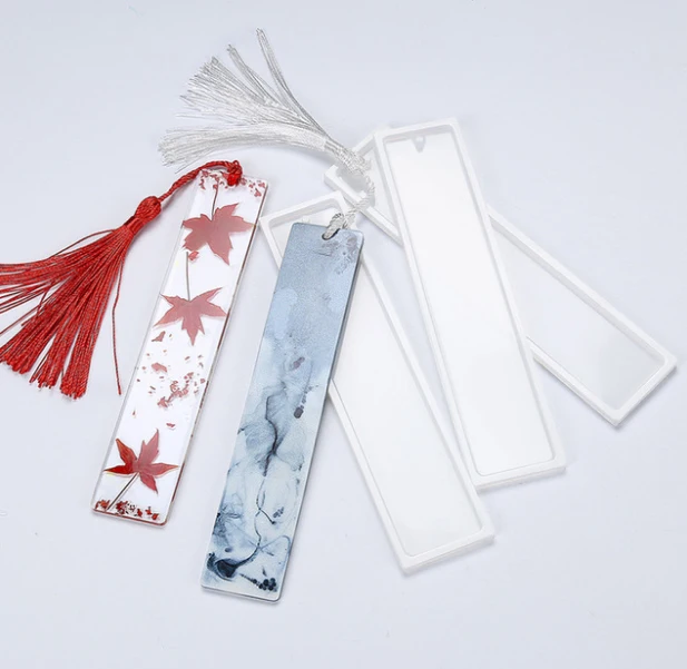 Прямоугольные кристаллы формы для УФ смолы Закладка силиконовая форма сделай