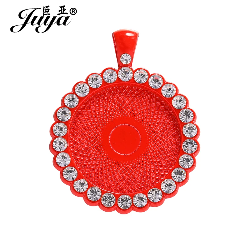 3 шт./лот белый бриллиант Циркон Цинковый Сплав Кабошон оправа для кулона