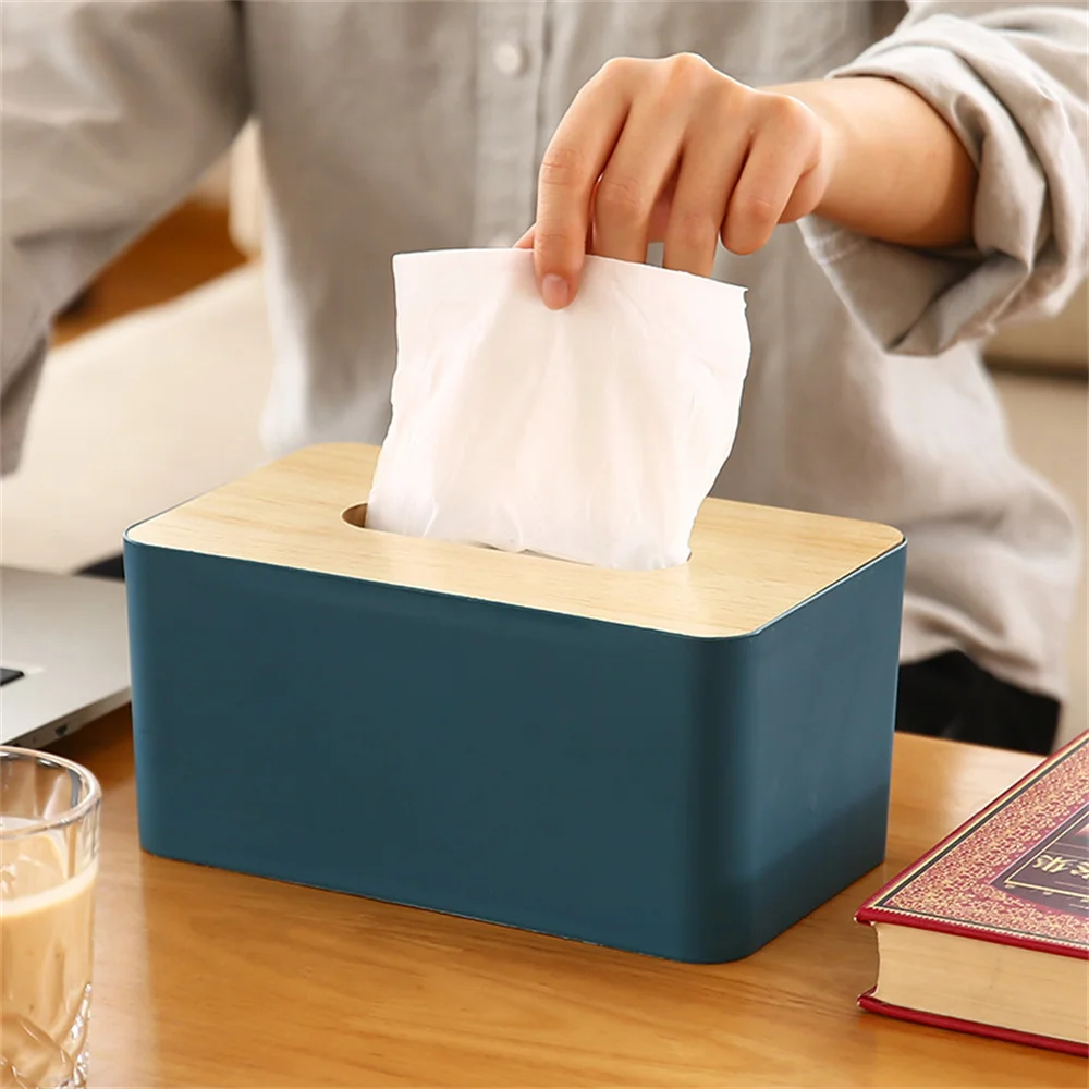 

Tissue Box Servilletero Wooden Cover Toilet Paper Box Solid Napkin Holder Case Simple Stylish Home Car Tissue Paper Dispenser