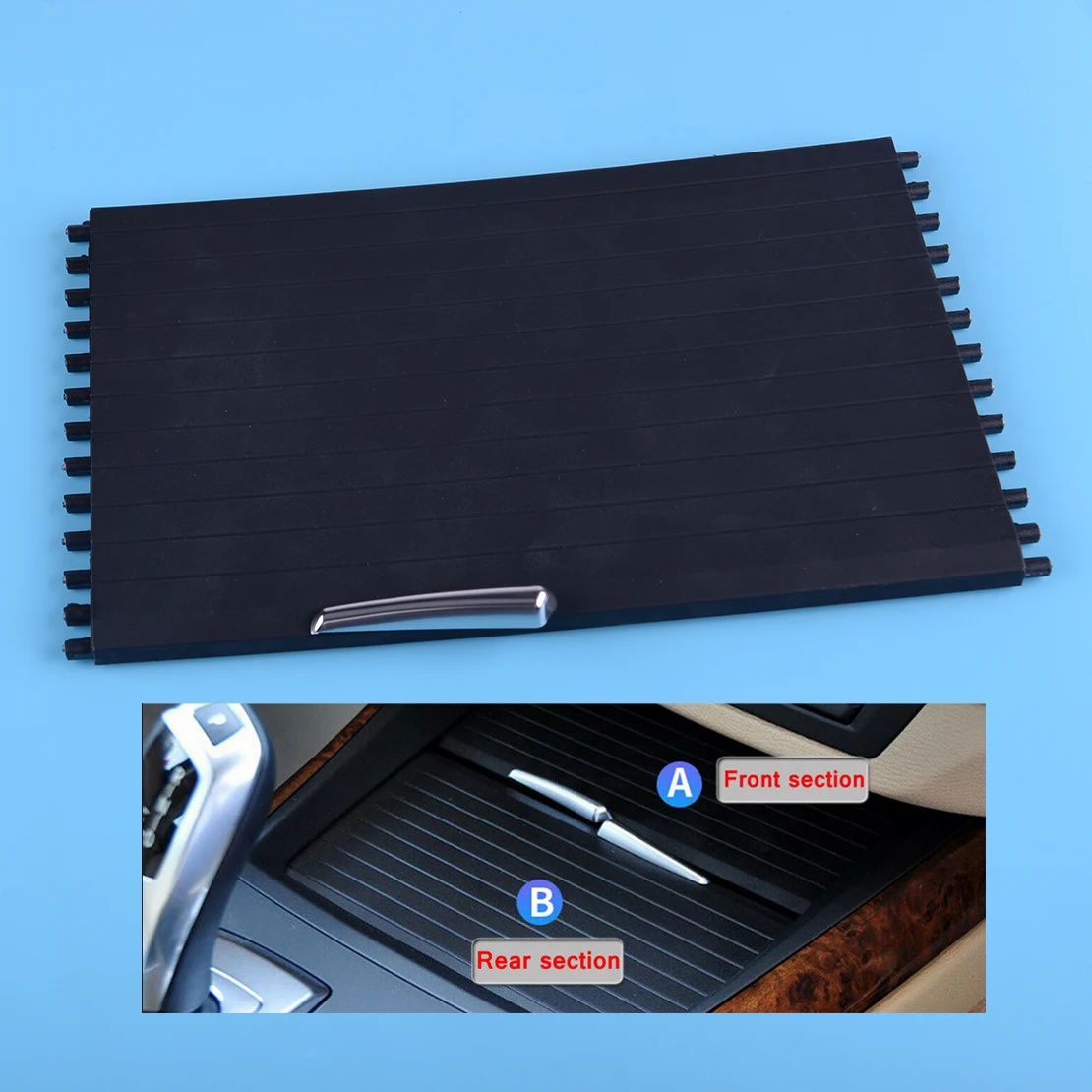 

Центральная консоль, передняя секция, полка для потайных стаканов с водой, контейнер для хранения, скользящая крышка лотка, подходит для BMW X5...