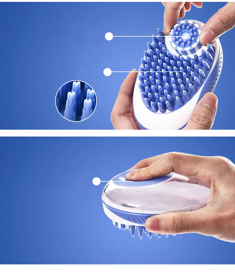 Щетка для ванной расческа собак силиконовый шампунь спа процедур Массажная