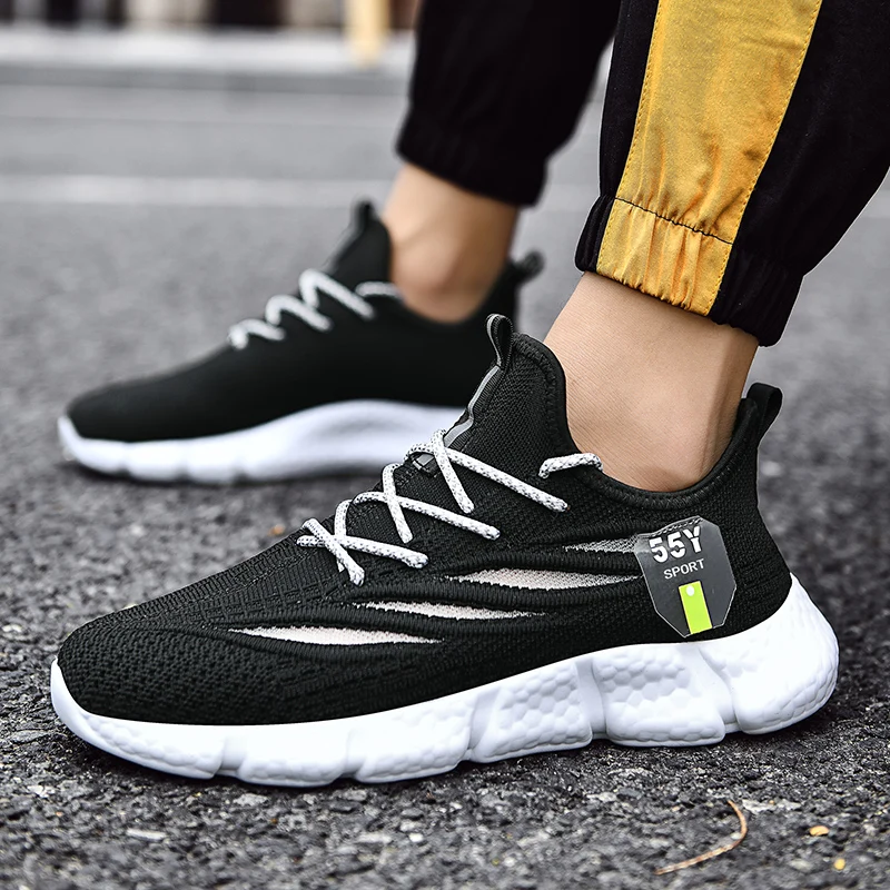 

2021 Summer High-Quality Mesh Surface Soft Material Lace-Up Breathable Trend Casual Sports Tennis Men's Shoes 39-46