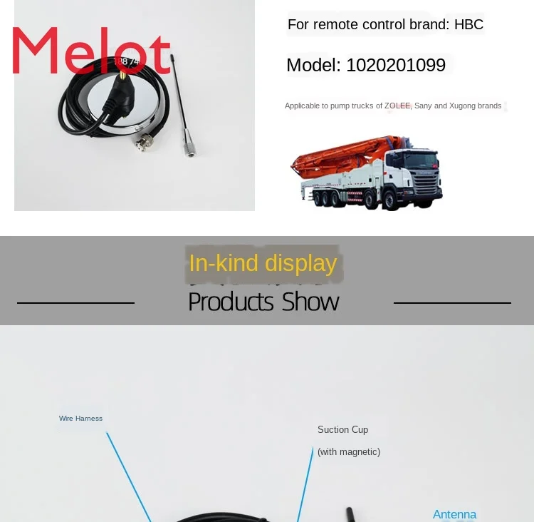 

Pump Truck Accessories ZOLEE Sany Xugong Pump Truck HBC Remote Control Receiver Sucker Antenna HBC-TQC Antenna kit tool