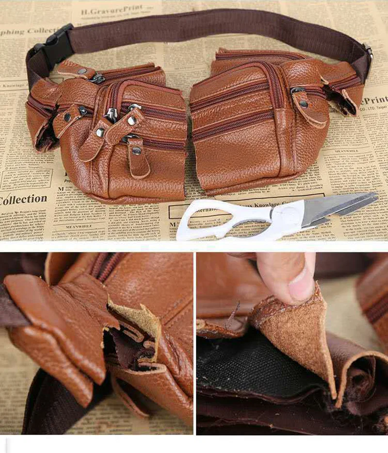 Поясная Сумка сумка поясная мужчины JCHENSJ из натуральной кожи для мужчин