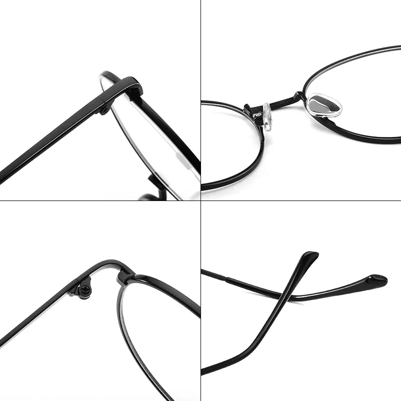 

Vintage Anti Blue light Glasses Frame Round Lens Myopia Optical Mirror Simple Metal Women Men Transparent Eyewear Frames