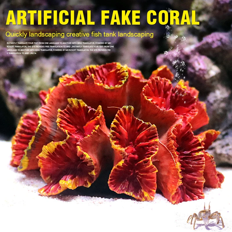 

Simulation Coral Reef Aquarium Ornament Resin Fish Tank Artificial Scenery
