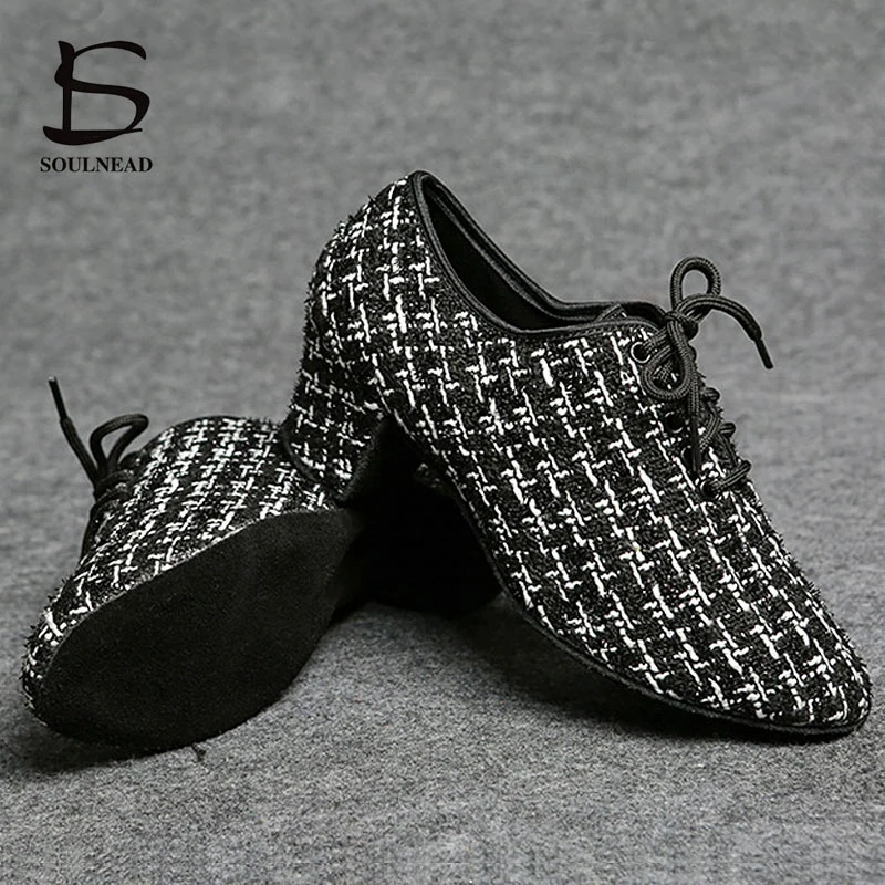 Latin Dance Shoes Women Ballroom Salsa Dancing Shoes White Woman Jazz Dance Shoe High Heels Professional Dance Sneakers Ladies