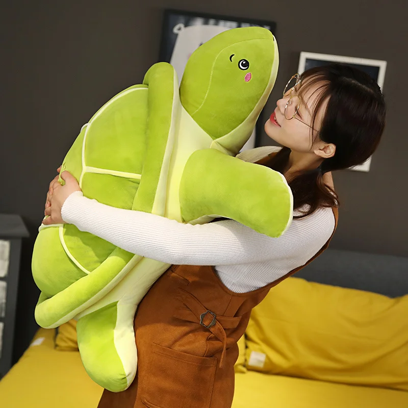 

40/45cm New Arrival Cute Green Turtle Plush Toys Cartoon Tortoise Stuffed Animal Doll Soft Sofa Pillow Cushion Kid Birthday Gift