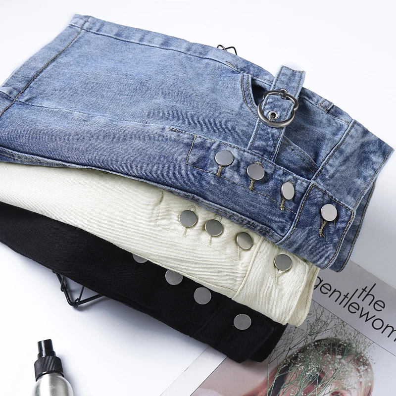 

Zoenova 2021 Summer WomenS Short Skirt Off-White Denim High Waist Cute Sweet Mini Skirt Korean Fashion All-Match Streetwear