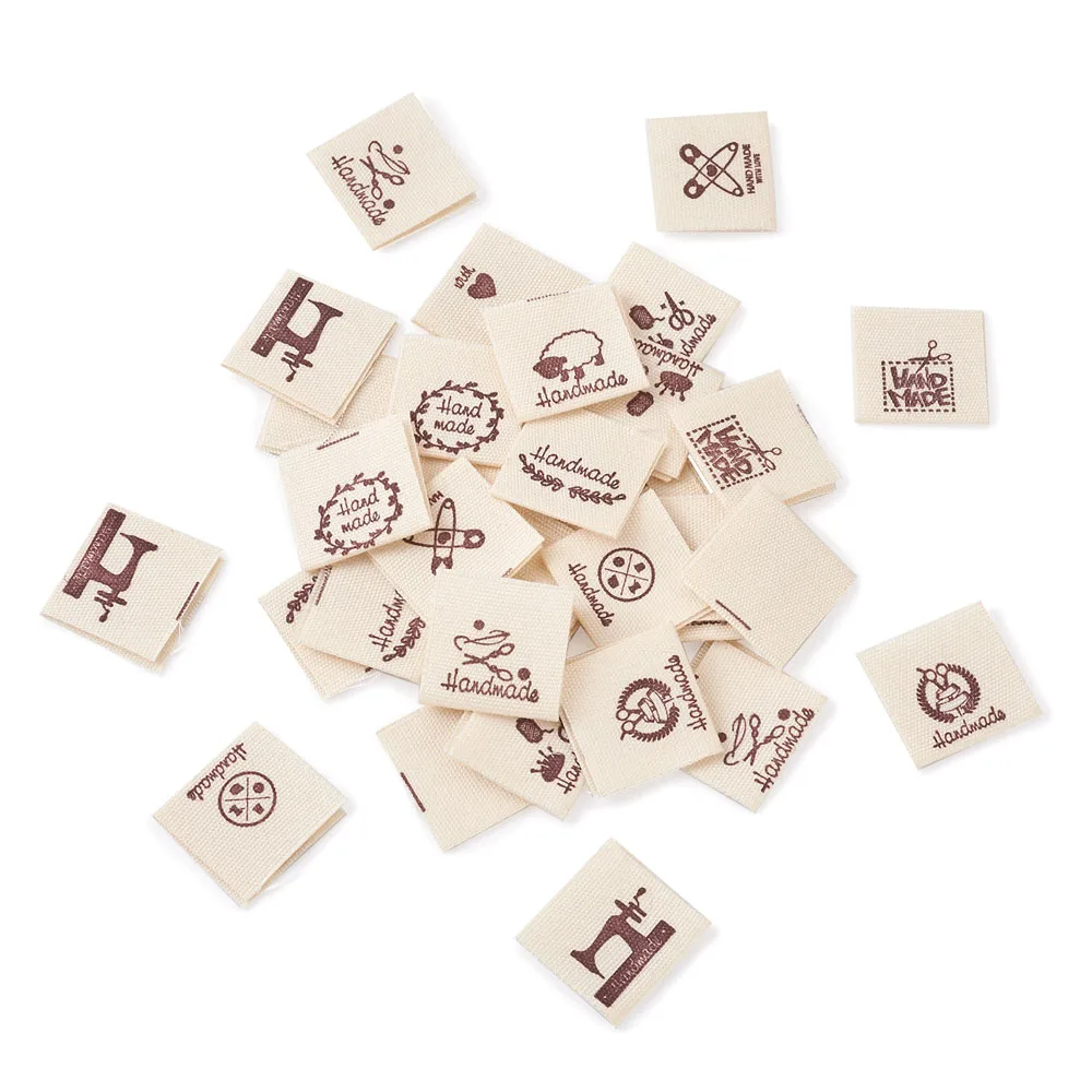 300pcs/set Cotton Sewing Labels Word Handmade Cloth For Knitting Hats Clothes DIY Jewelry Making Accessories | Украшения и