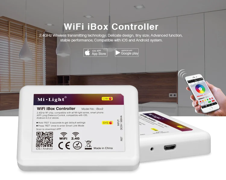 Mi Light 2 4G RF wifi беспроводной 4 зонный Регулируемый цветовой температуры CCT