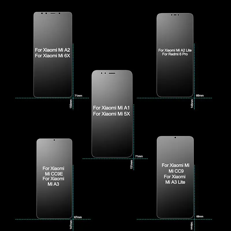 Закаленное стекло для Xiaomi Mi A1 A2 A3 Lite защита экрана 2.5D 9H HD on 5X 6X CC9E CC9 Защитное