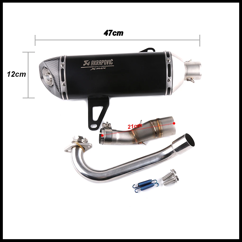 Выхлопная труба мотоцикла модифицированный глушитель Akrapovic Moto для Yamaha Xmax250 Xmax 250 XMAX250 Xmax300 Xmax 300 XMAX300