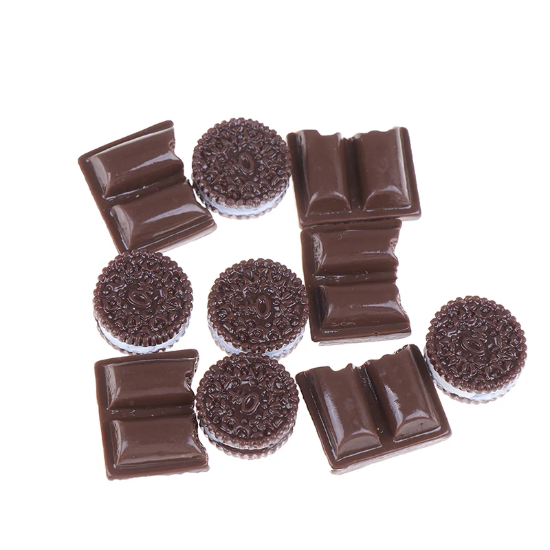 

Biscuits Dessert Cookies Chocolate Plastic Can Mini Play Toy Food Candy Fruits For Dolls Accessories Kitchen Play Toys