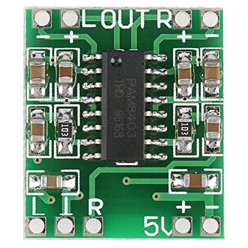 

5 Pcs Digital Power Amplifier Board,2X3W Type D PAM8403 Audio Module DC 5V Digital Audio Amplifier Board Module