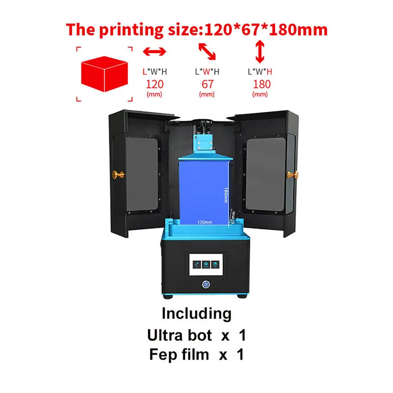 Package 1 Ультработ lcd 3d принтер размера плюс UV Собранный 2K экран Off-Line Print Impresora 3d Drucker Impressora UV смола - Цвет: Package 1