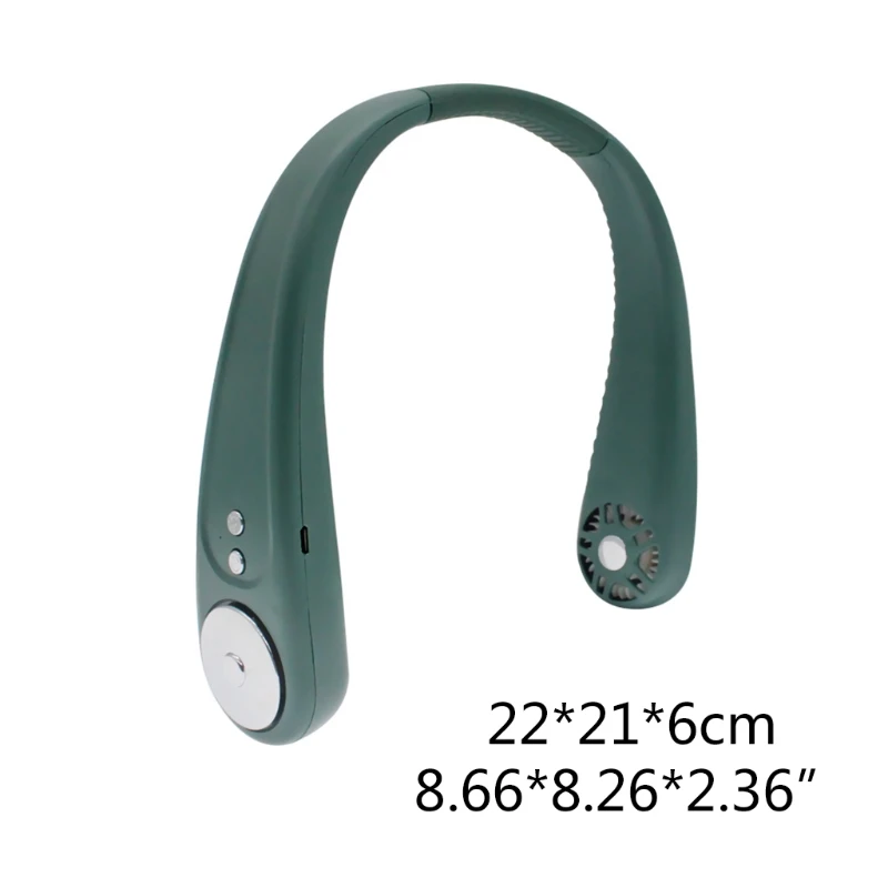 

Portable Bladeless Hanging Neck Fan Mini Air Cooler USB Rechargeable Small Personal Cooling Tools for Home Outdoor Office J6PE