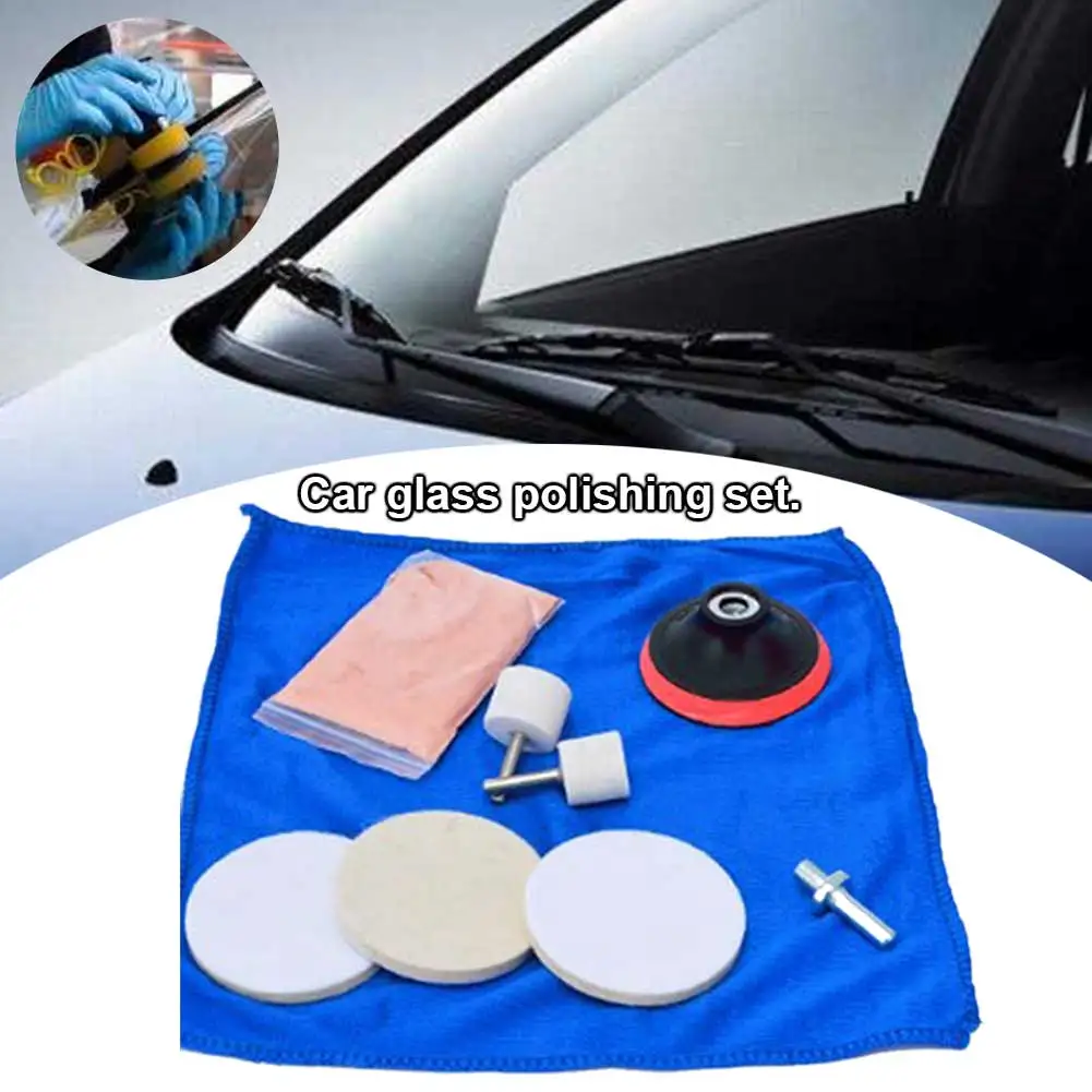 

9pcs Watch Car Cerium Oxide Powder Accessories Glass Polishing Set Mirrors Tool Easy Use Fish Tank Scratch Remover Wheel Windows