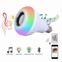 smart music light bulb led colorful bluetooth speaker bulb e27 wireless remote control bulbs rgb rgbw bulb light music player