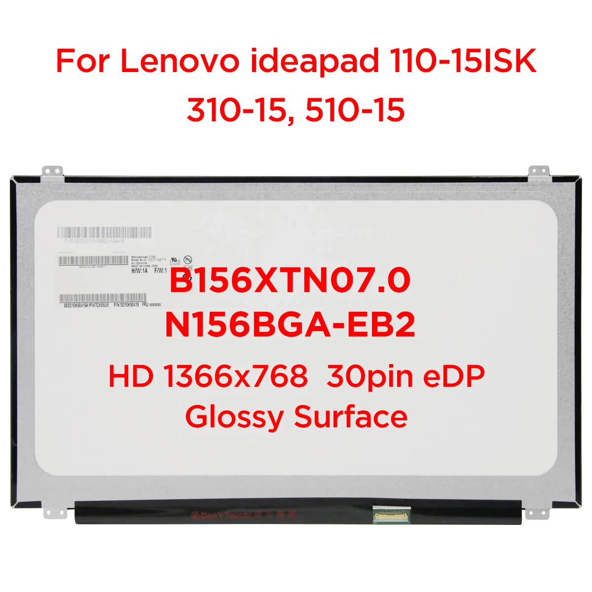 ЖК-экран для ноутбука 15 6 дюйма B156XTN07.0 подходит LP156WHU-TPG1 LTN156AT38 Lenovo ideapad 310-15 110-15 510-15