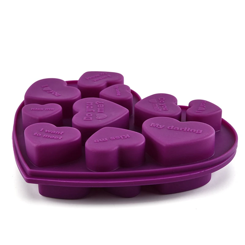

Loving Heart Shape Silicone Fondant Mold DIY Colorful Sweet Heart Chocolate Candy Paste Cake Decorating Tool Mold